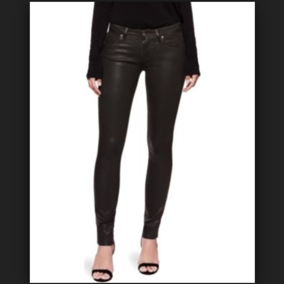 PAIGE Pants - Paige Jeans Faux Leather Skinny Jeans in Black NWT